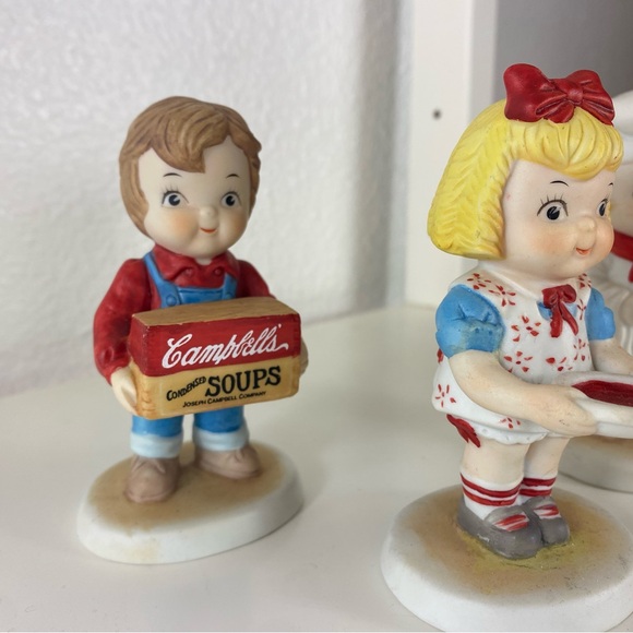 Vintage Set of 3 Porcelain Campbell's Soup Kids Figurines 1993 Advertisement - Picture 3 of 16